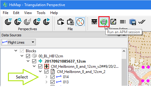 Running automatic point measurement